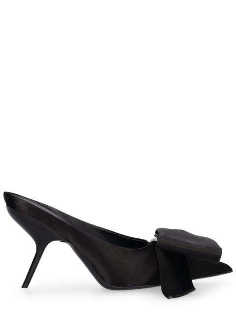 サンダル・ミュール Salvatore Ferragamo Black Satin Emii 85 Mules FERRAGAMO Salvatore Ferragamo Women Black Satin Emii 85