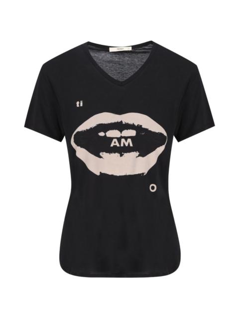 FENDI V-neck T-shirt