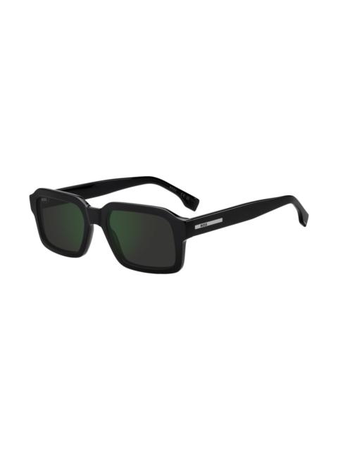 BOSS BLACK ACETATE SUNGLASSES WITH GREEN GRADIENT LENSES