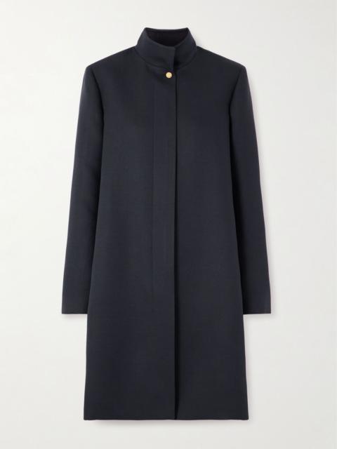Loro Piana Danny wool and silk-blend coat Navy