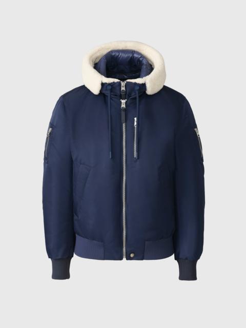 MACKAGE AUGUST-Z bomber jacket with shearling-trimmed hood