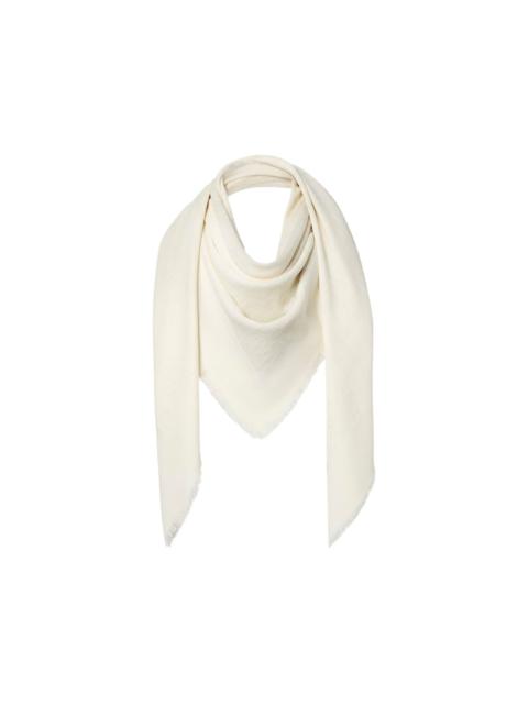 FENDI ivory wool, silk and cashmere FF shawl