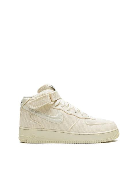 x Stussy Air Force 1 Mid "Fossil" sneakers