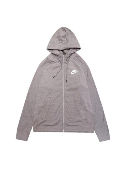 Nike logo zipped hooded jacket 'Grey' CD9177-056