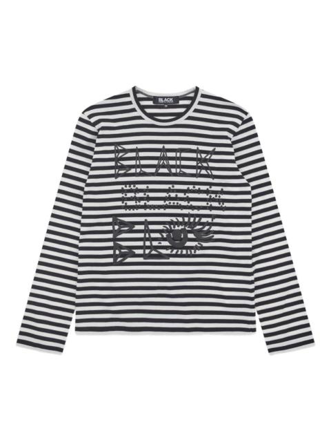BLACK COMME des GARÇONS striped long-sleeved T-shirt