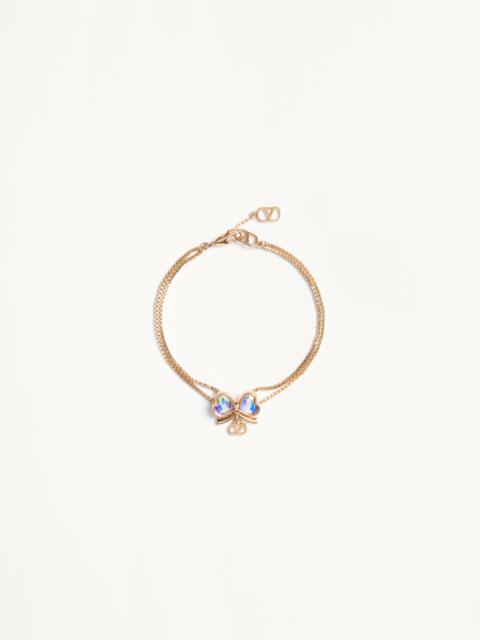 Valentino VALENTINO VLOGO FLOC BRACELET IN METAL AND CRYSTALS
