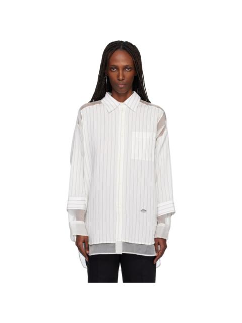 Jean Paul Gaultier Off-White 'The Petit-Grand Pinstriped' Shirt