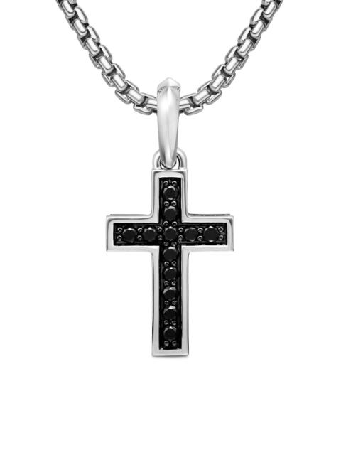DAVID YURMAN Men's Pavé Cross Pendant in Sterling Silver - Black