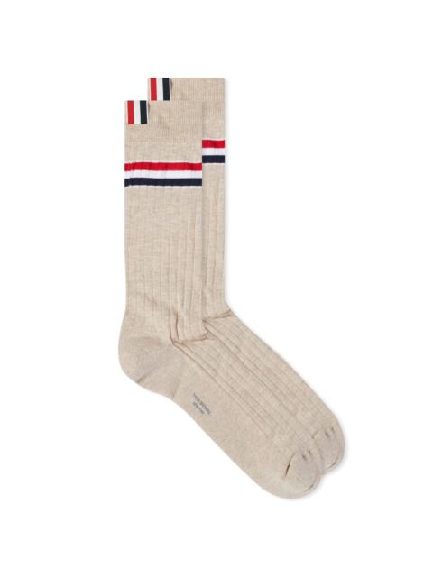 Thom Browne Ribbed Stripe Sock