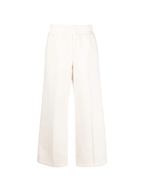 virgin-wool elasticated-waist trousers