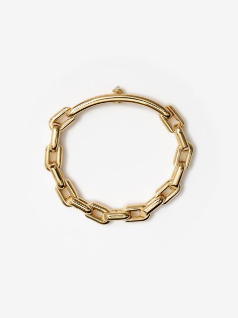 Burberry Gold-plated Hollow Chain Bracelet