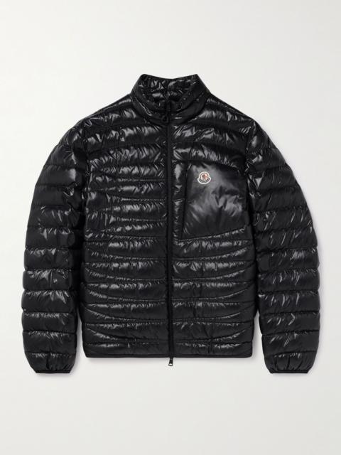 Moncler Logo-Appliquéd Quilted Nylon Laqué Down Jacket Black