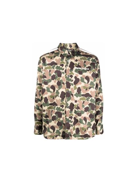 Palm Angels Palm Angels Camouflage Print Track Shirt Green