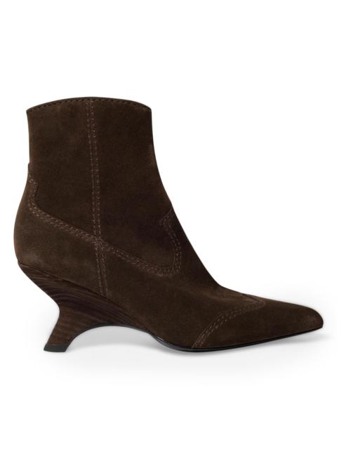 SIMKHAI Women's Shadow 75MM Suede Western Boots - Cacao