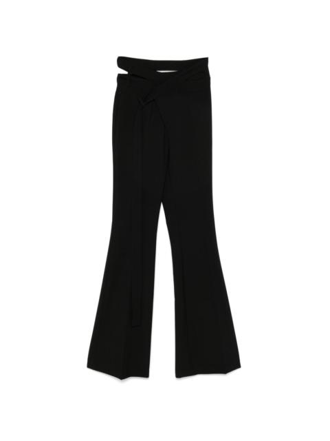 flared wrap trousers