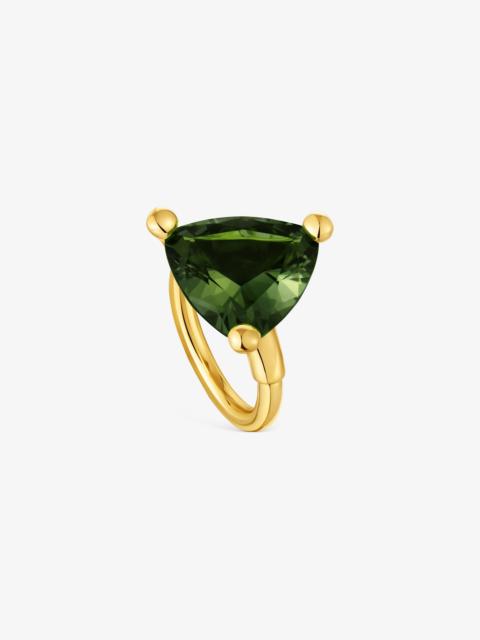 TOUS Large Ring in 18K gold vermeil and lab-grown green spinel TOUS Color LGG