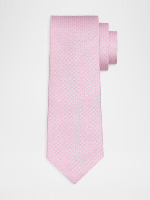 FERRAGAMO Men's Micro-Ice Cream Print Silk Tie