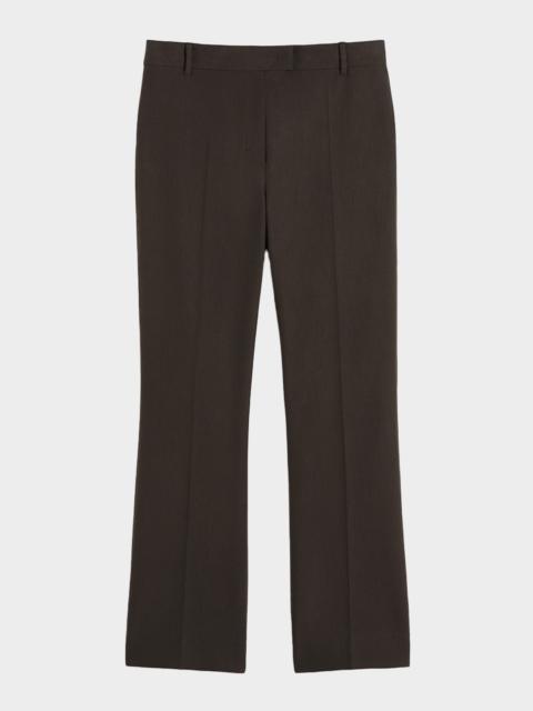 Max Mara Fatina Cotton Kickflare-Leg Ankle Pants