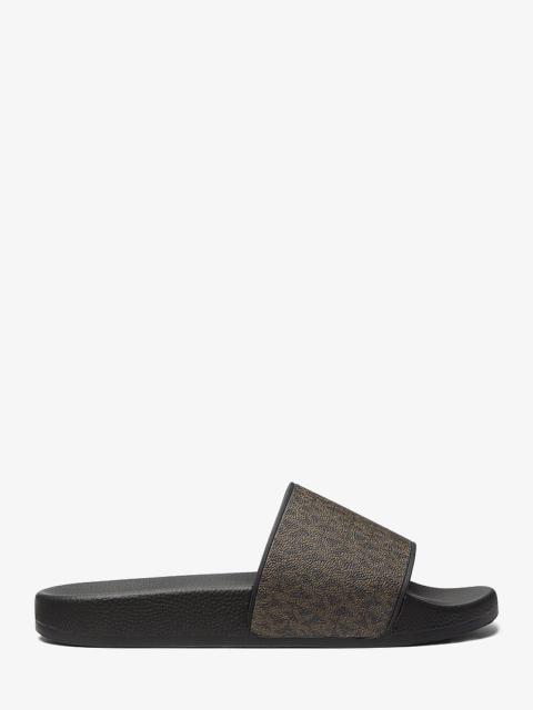 MICHAEL KORS Dawson Signature Logo Slide Sandal