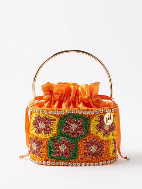 Rosantica Holli crystal-embellished crochet handbag
