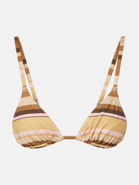 Isabel Marant Feride striped triangle bikini top