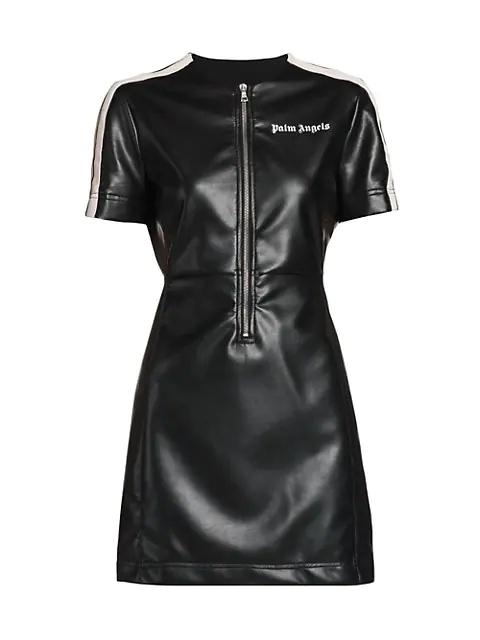 Palm Angels Faux Leather Track Dress