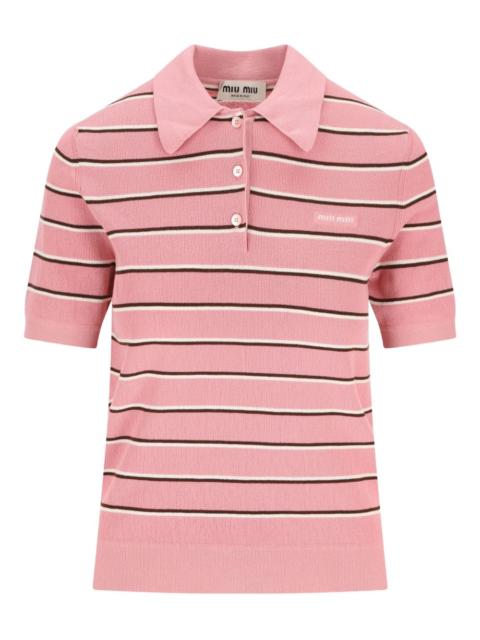 Miu Miu striped polo T-shirt