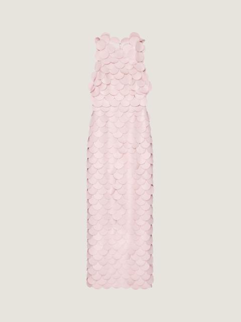 Givenchy LONG DRESS IN LEATHER WITH SEQUINS