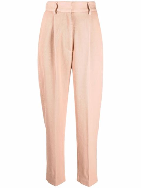 forte_forte ribebd elasticated-waist tailored trousers