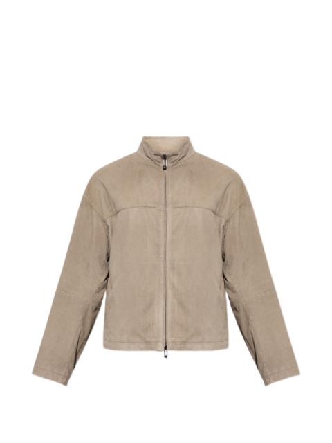 EMPORIO ARMANI perforated suede jacket
