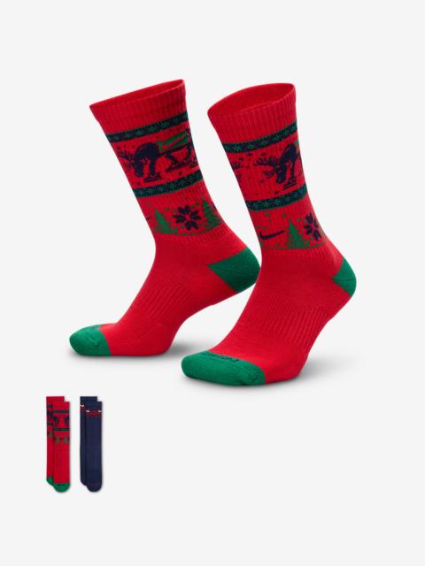 Nike Nike Everyday Plus Cushioned Winter Wonderland Crew Socks (2 Pairs)