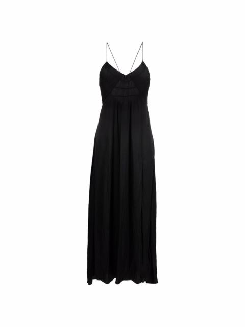 satin empire line dress