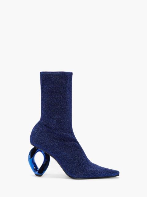 JW Anderson CHAIN HEEL ANKLE SOCK BOOTS