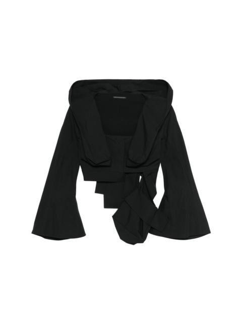 Yohji Yamamoto hooded cropped jacket