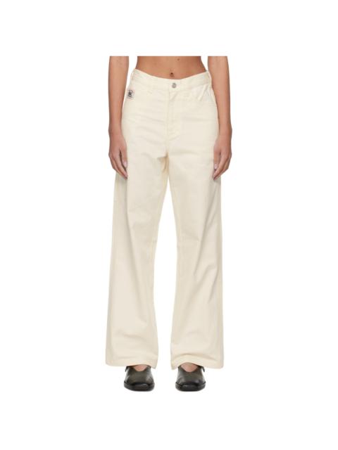 BODE Off White Knolly Brook Trousers