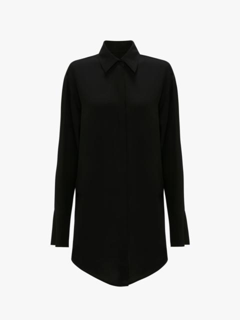 Wrap Front Blouse In Black