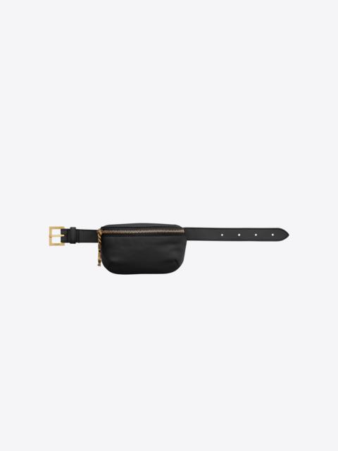SAINT LAURENT tiny monogram arm pouch in smooth leather