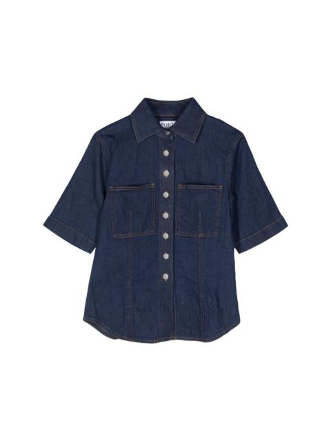 short-sleeve denim shirt