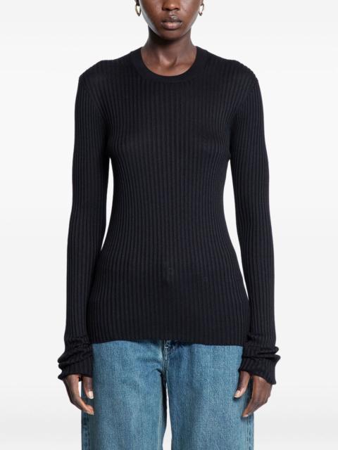 Jil Sander long-sleeve ribbed-knit top