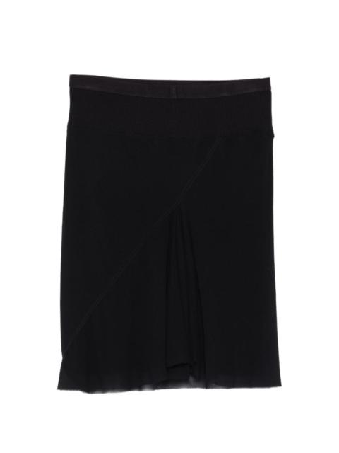 Rick Owens ribbed-panel mini skirt