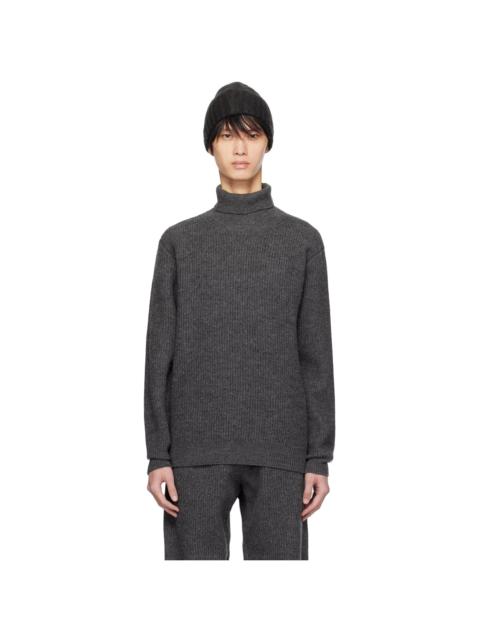 Gray Milled Turtleneck