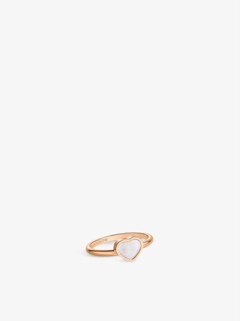 Chopard My Happy Hearts 18ct rose-gold and mother-of-pearl ring