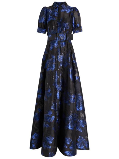 REBECCA VALLANCE Rebecca Vallance Alexandra Floral-jacquard Woven Maxi Dress