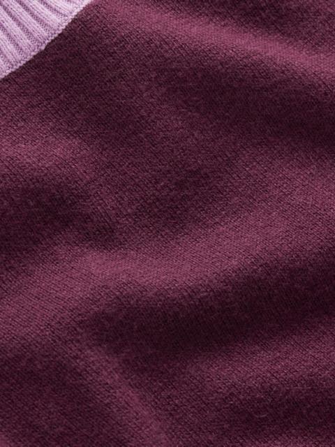 BODEN Meg Saddle Sleeve Sweater-Plum Jam, Colour Block