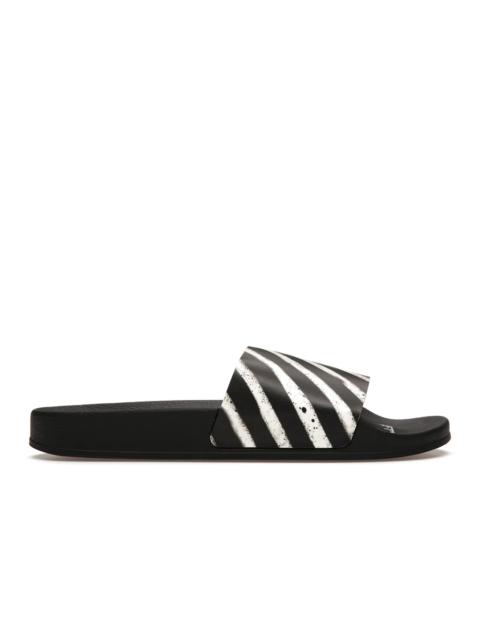 Off-White Off-White Spray Stripes Slides Black