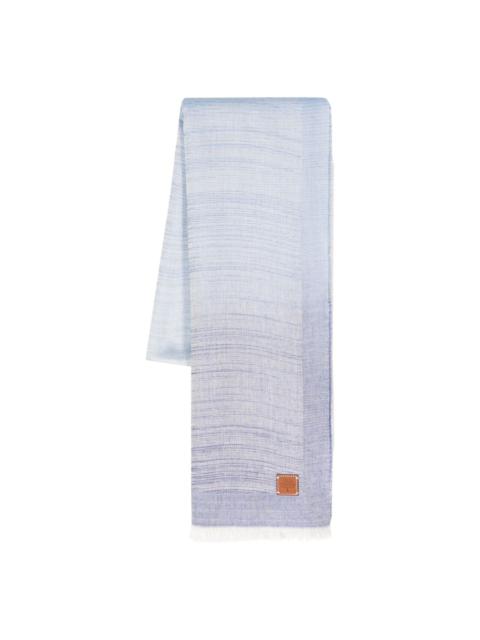 wave-jacquard rectangular scarf