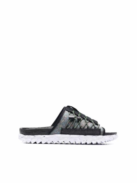 Nike Asuna Crater logo-patch slides