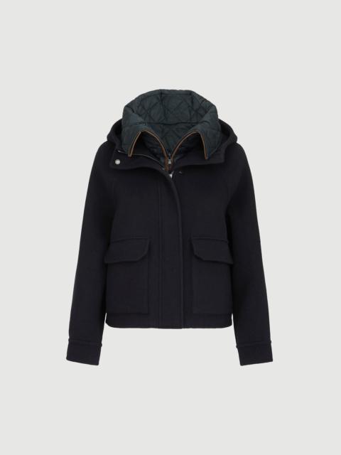 Brunello Cucinelli Hand-crafted outerwear jacket in virgin wool and cashmere double cloth with detachable Thermore®-pad