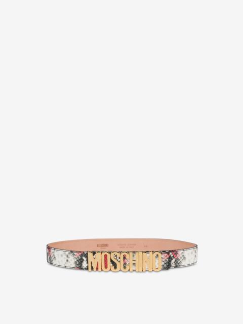 LOGO LETTERING PYTHON-PRINT BELT