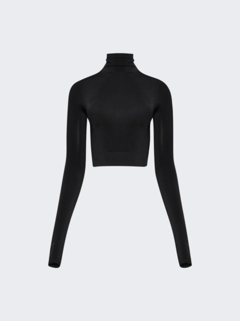 BALENCIAGA Cropped Turtleneck Black